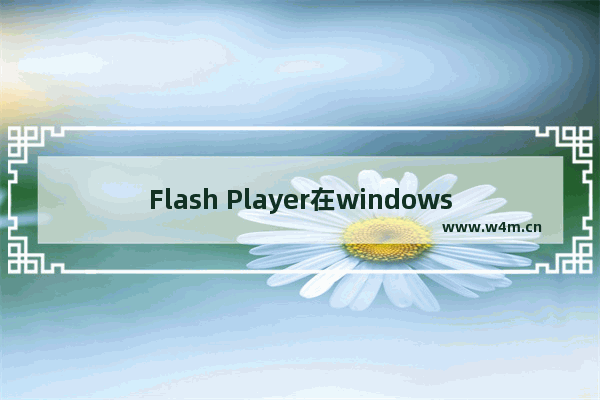 Flash Player在windows8.1中不能正常运行怎么解决