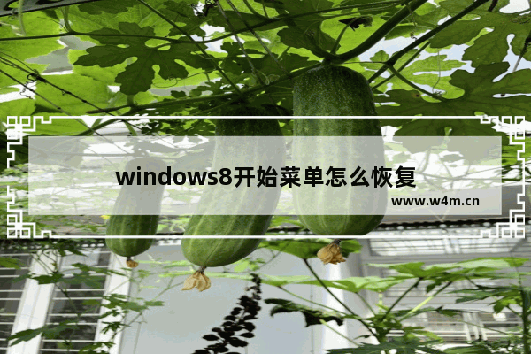 windows8开始菜单怎么恢复