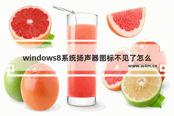 windows8系统扬声器图标不见了怎么解决