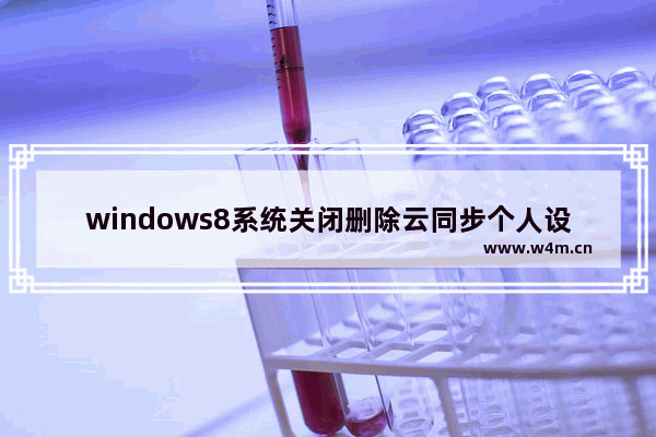 windows8系统关闭删除云同步个人设置的教程