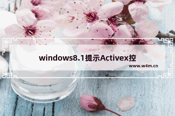 windows8.1提示Activex控件无法加载怎么解决