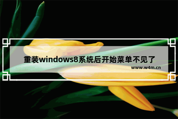 重装windows8系统后开始菜单不见了怎么办