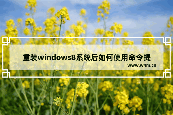 重装windows8系统后如何使用命令提示符为系统评分