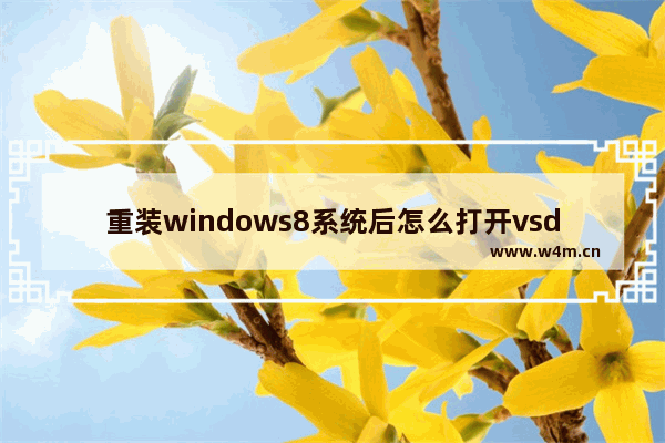 重装windows8系统后怎么打开vsd格式文件