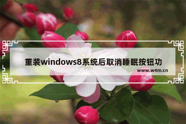 重装windows8系统后取消睡眠按钮功能的方法