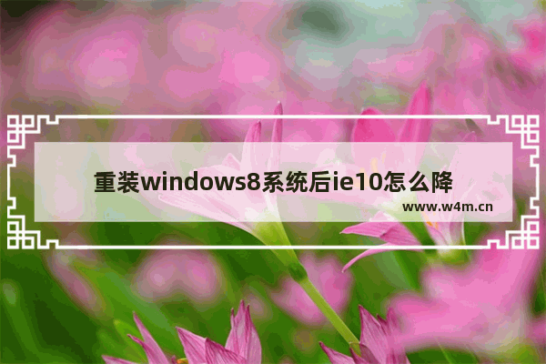 重装windows8系统后ie10怎么降级到ie8