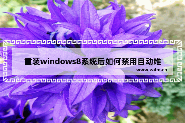 重装windows8系统后如何禁用自动维护功能