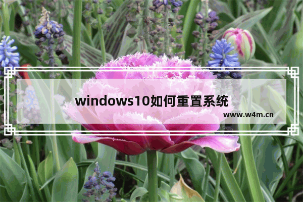 windows10如何重置系统