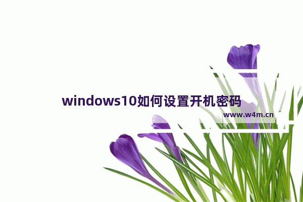 windows10如何设置开机密码