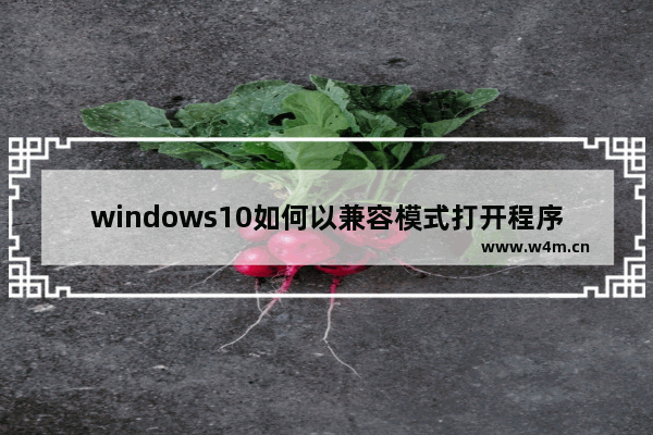 windows10如何以兼容模式打开程序