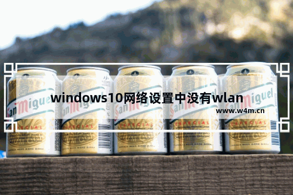 windows10网络设置中没有wlan选项怎么办