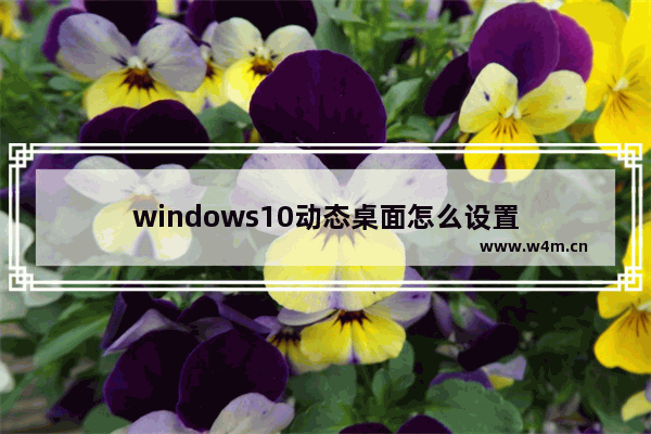 windows10动态桌面怎么设置