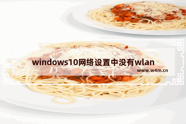 windows10网络设置中没有wlan选项怎么办