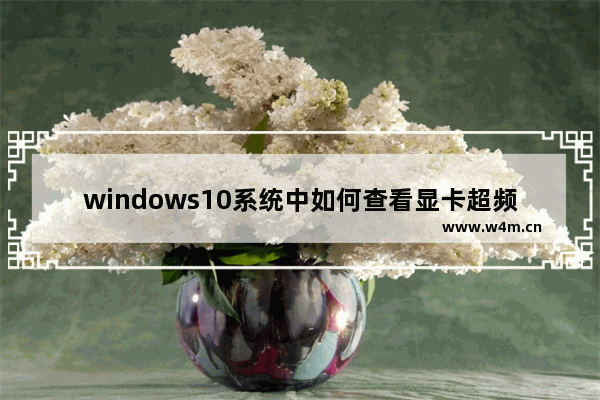 windows10系统中如何查看显卡超频参数和体质