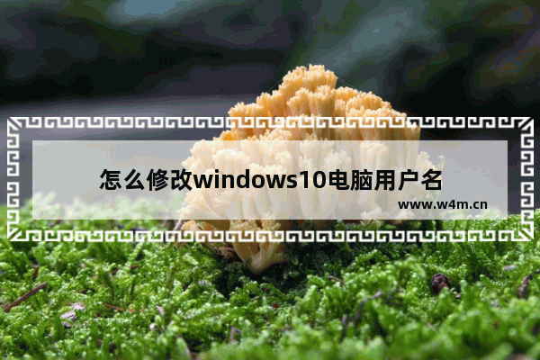 怎么修改windows10电脑用户名