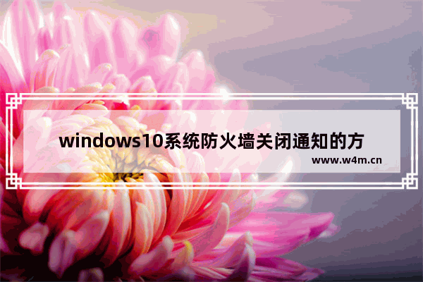 windows10系统防火墙关闭通知的方法