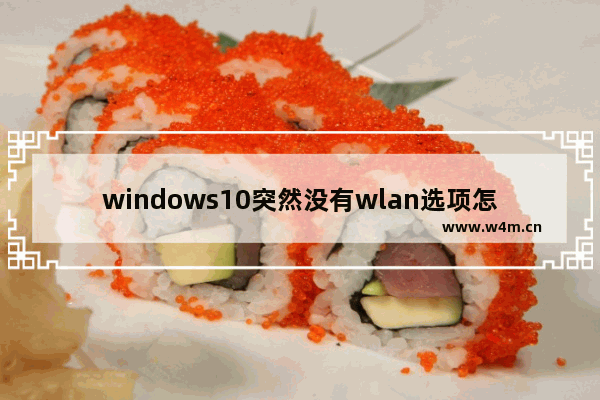 windows10突然没有wlan选项怎么修复 windows10为什么会突然没有wlan选项