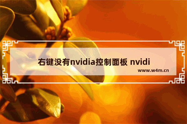 右键没有nvidia控制面板 nvidia控制面板右键没有