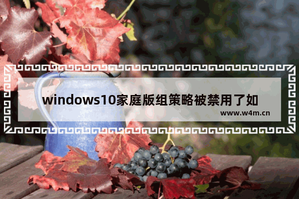 windows10家庭版组策略被禁用了如何开启 windows10组策略被禁用后怎么恢复