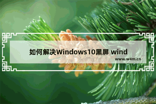 如何解决Windows10黑屏 windows10黑屏怎么办