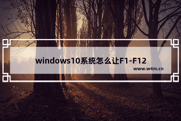 windows10系统怎么让F1-F12键变成正常的 f1到f12功能键关闭