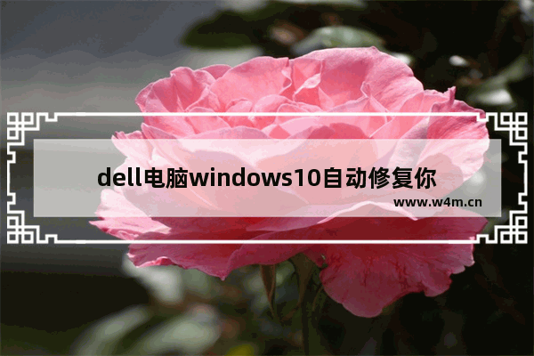 dell电脑windows10自动修复你的电脑未正确启动怎么修复