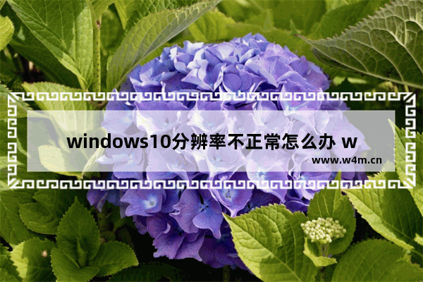 windows10分辨率不正常怎么办 windows10分辨率突然不正常