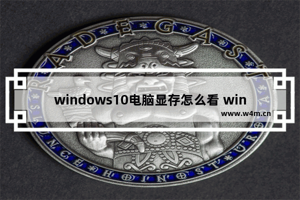 windows10电脑显存怎么看 windows10电脑怎么看显存