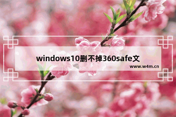 windows10删不掉360safe文件夹 windows10删不掉360safe文件夹的解决方法