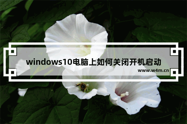 windows10电脑上如何关闭开机启动项