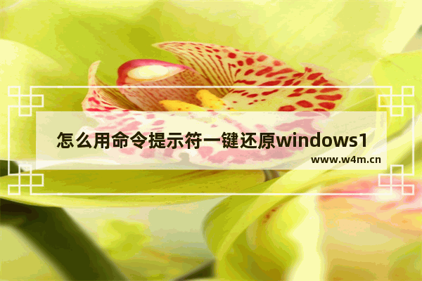 怎么用命令提示符一键还原windows10系统损坏文件