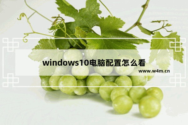 windows10电脑配置怎么看