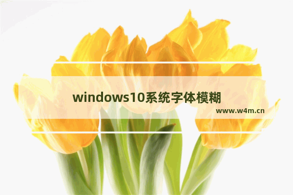 windows10系统字体模糊