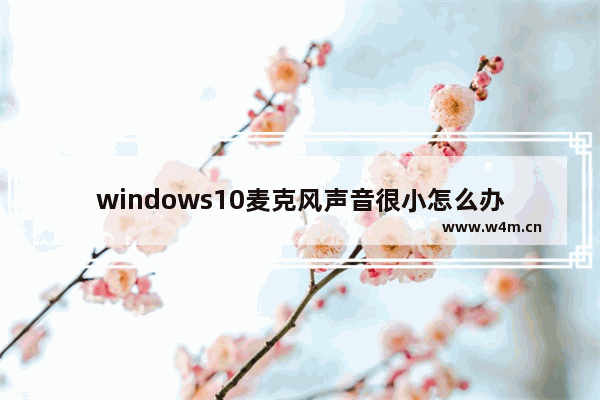 windows10麦克风声音很小怎么办