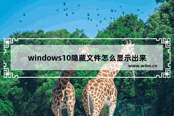 windows10隐藏文件怎么显示出来