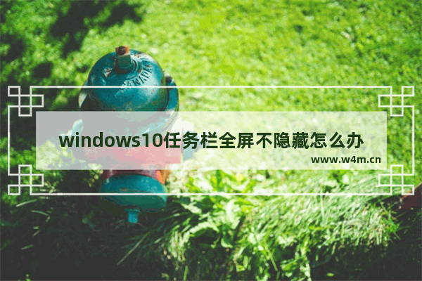 windows10任务栏全屏不隐藏怎么办