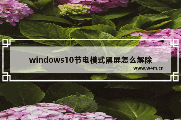 windows10节电模式黑屏怎么解除