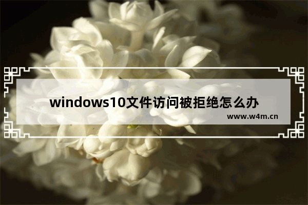 windows10文件访问被拒绝怎么办