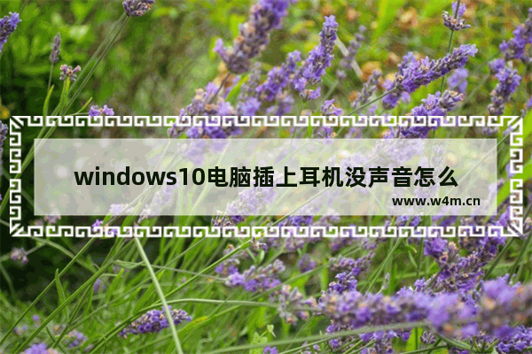 windows10电脑插上耳机没声音怎么办