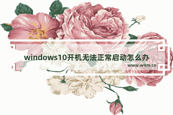 windows10开机无法正常启动怎么办