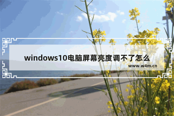 windows10电脑屏幕亮度调不了怎么办