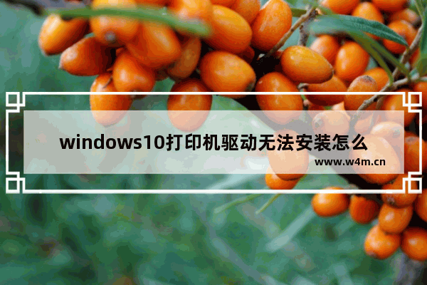 windows10打印机驱动无法安装怎么办