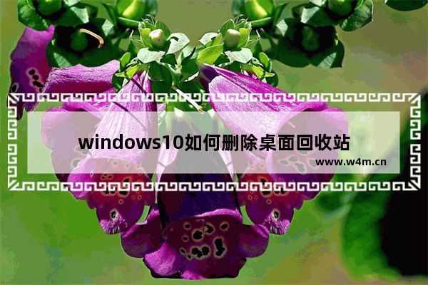 windows10如何删除桌面回收站