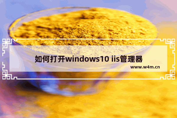 如何打开windows10 iis管理器