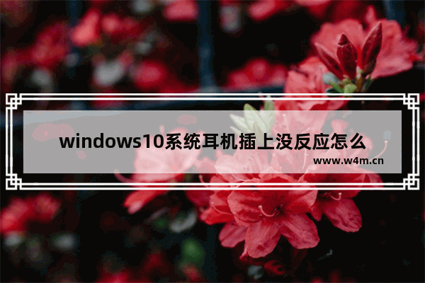 windows10系统耳机插上没反应怎么办