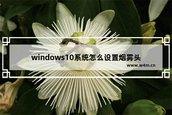 windows10系统怎么设置烟雾头