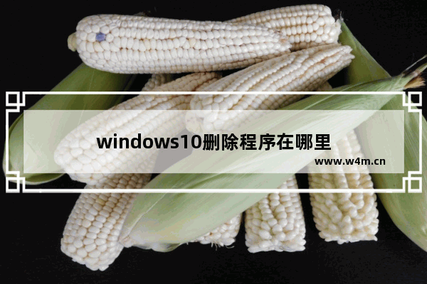 windows10删除程序在哪里