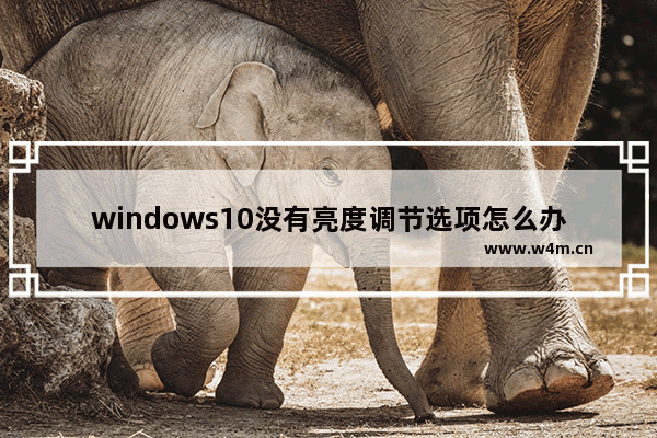 windows10没有亮度调节选项怎么办