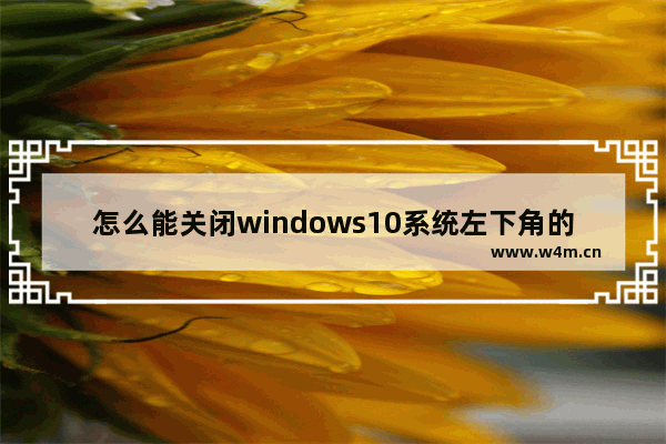 怎么能关闭windows10系统左下角的搜索