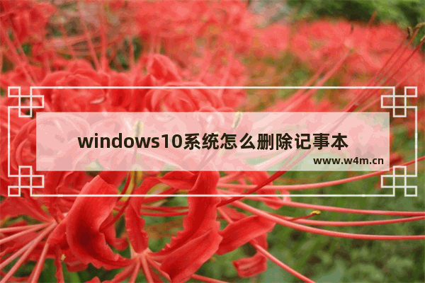 windows10系统怎么删除记事本